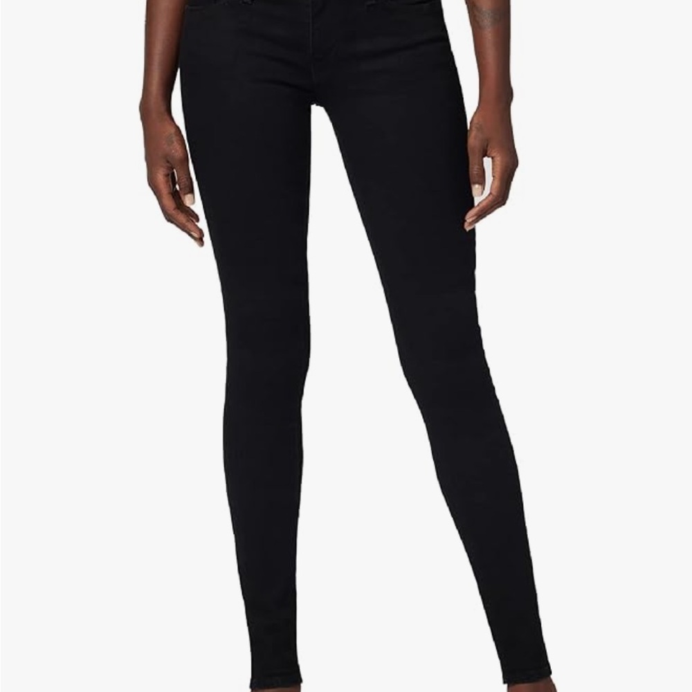 Hudson Krista Super Skinny Black Velvet Jeans Sz 26
